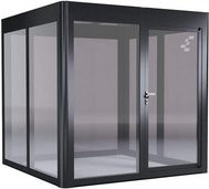 SunElements Gewächshaus Modern 2.2 in Silber, UV-beständig und winterfest, B/H/T: 233 x 229 x 233 cm - Bild 1