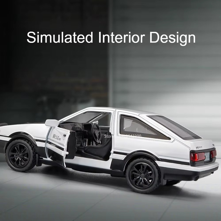 MAKEDA AE86 Klassische Film Auto Modell, 1:36, Metall, mit Licht und Sound - Bild 4