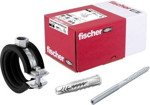 Fischer Rohrschellen-Set FGRS 20-24 aus verzinktem Stahl mit Nylon-Dübeln - Bild 1