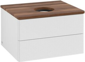 V&B Waschtischunterschrank Antao mit Frontstruktur in Weiß, B/T/H: 60 x 36 x 50 cm - Bild 1