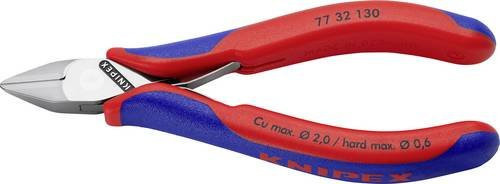 Knipex Elektronik-Seitenschneider mit durchgestecktem Gelenk und Mehrkomponenten-Hüllen, Rot, 130 mm - Bild 1