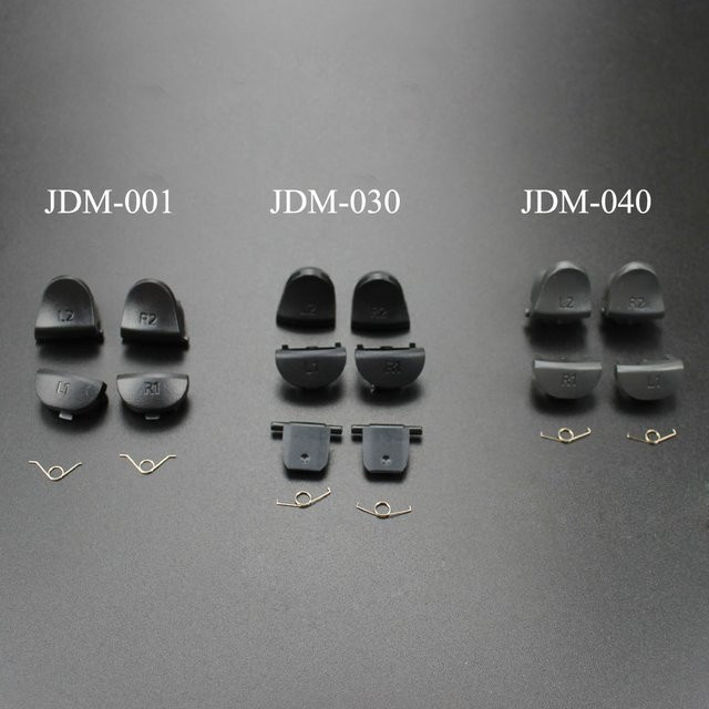 ChengHaoRan Trigger-Tasten Set für PS4-Controller inklusive Federn, Ersatzteile für JDM 001 011 030 040, Schwarz - Bild 1