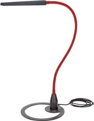 LED-Tischleuchte Bauer & Böcker Comet in Schwarz-Rot, 10 W, 960 lm, dimmbar, neigbar, Gestensteuerung, Aluminium, Länge: 75 cm - Bild 1