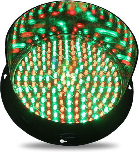 WIDEWAY LED-Ampel für Straßenverkehrssignalsysteme in Rot und Grün, Durchmesser: 20 cm, DC12 V / DC24 V - Bild 1