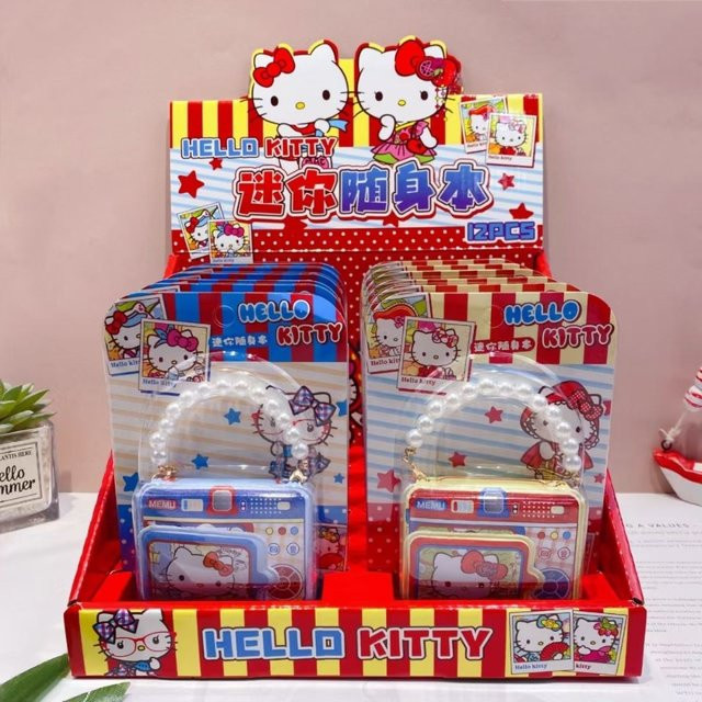 Sanrio Hello Kitty Mini Notizbuch mit Perlen-Handtaschen-Design in Multicolour - Bild 1