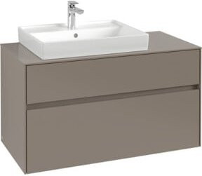 Villeroy & Boch Waschtischunterschrank Collaro in Volcano Black, Wandhängend, B/T/H: 100 x 54,8 x 50 cm - Bild 1