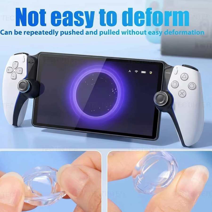 TECTINTER Transparente Flüssigsilikon-Daumengriffkappen für PS5 Portal und Switch Lite Controller als Analog-Joystick-Abdeckung für dein Switch-Zubehör - Bild 3