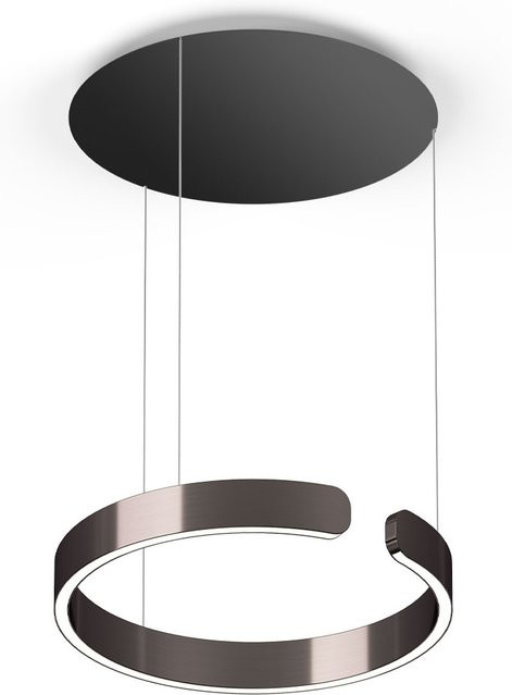 Occhio Mito sospeso 40 up LED-Pendelleuchte in Schwarz matt mit Occhio air Modul und dimmbarer Lichtfarbe 2700K - 4000K, höhenverstellbar von 50 bis 200 cm - Bild 1