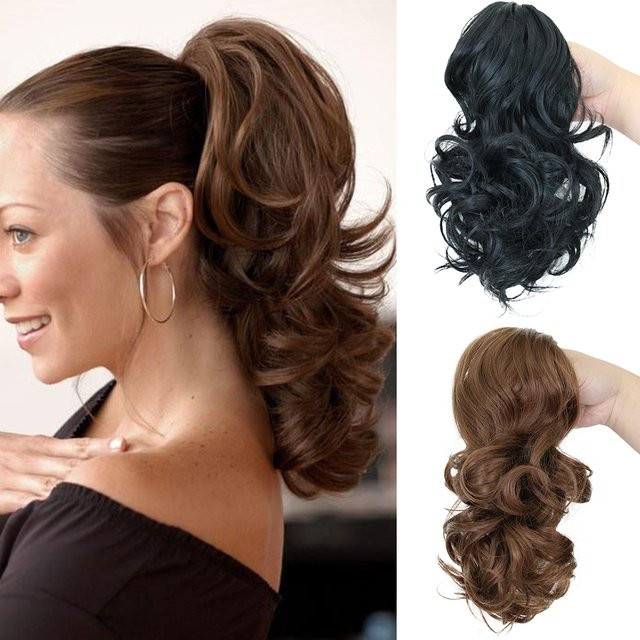 Lansa Haarteil, lockiger Pferdeschwanz Clip, 11 Zoll, Damen - Bild 1