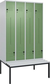 C+P Z-Spind Classic PLUS Sitzbank mit 8 Fächern und Sicherheits-Drehriegel, B/T/H: 212,0 x 120,0 x 81,5 cm - Bild 1