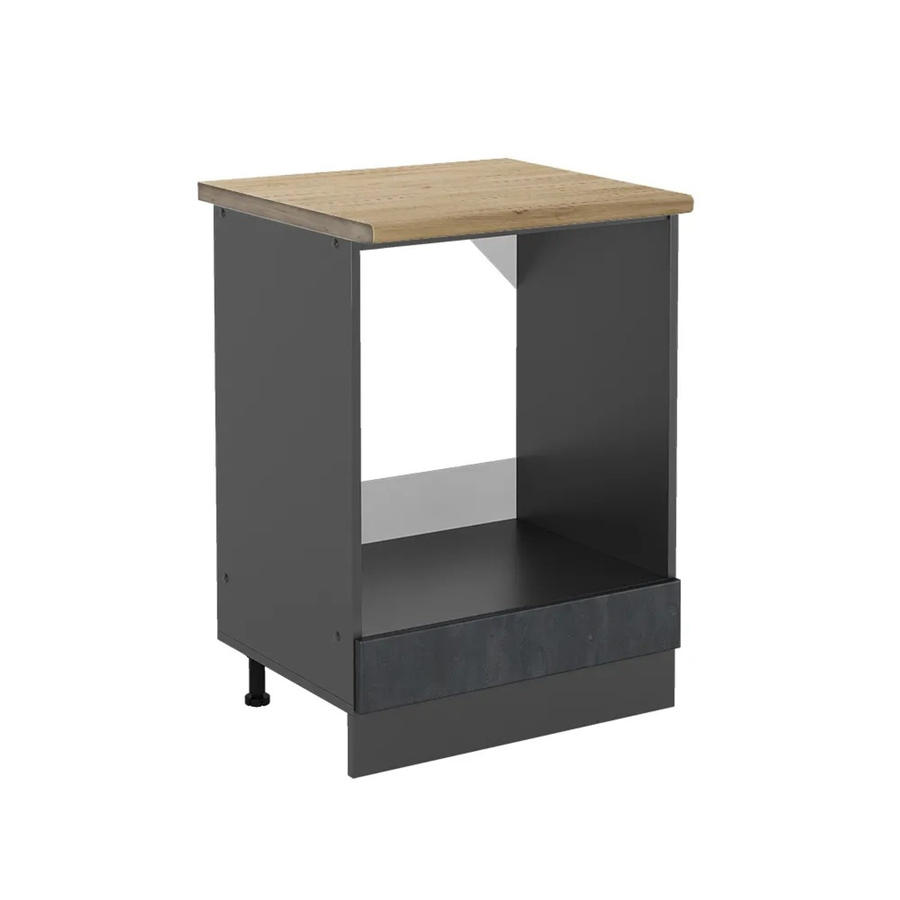 Vicco Herdbauschrank R-Line in Schwarz Beton/Anthrazit mit Eiche-Optik, Breite: 60 cm - Bild 2