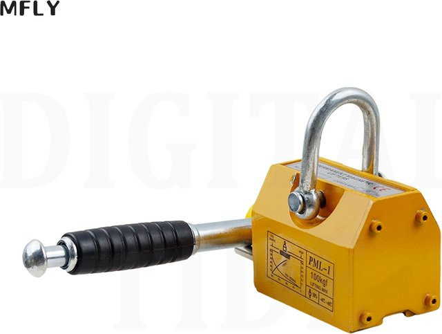 XMSJ Magnetischer Kran mit 100 kg Tragkraft, Neodym-Permanentmagnet-Heber in Gelb - Bild 1