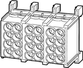 HKL Hauptleitungsabzweigklemme HLAC25-22, 2x25qmm, Grau/Messing, B: 50,5 cm, H: 42,2 cm - Bild 1