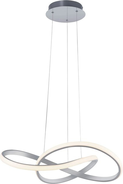 Just Light LED-Pendelleuchte Maria aus Aluminium in Silber, Höhe: 120 cm, Breite: 57 cm, dimmbar - Bild 1