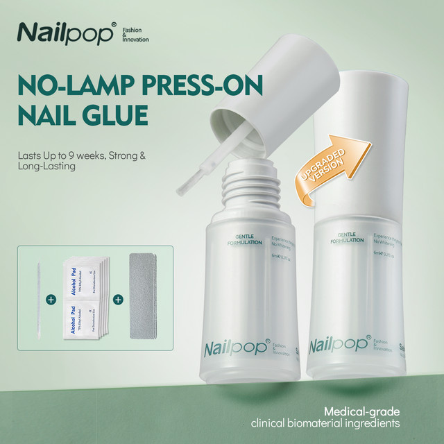 Nailpop SafeDry Eco Nagelkleber, Transparent, 6/7 ml - Bild 1