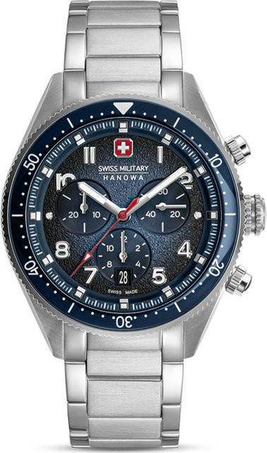 Swiss Military Hanowa Chronograph, Edelstahl, Quarz, 43 mm, Herren - Bild 1