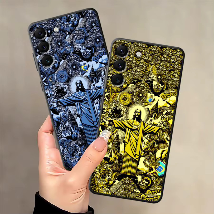 Handyhülle mit Gott Jesus Motiv für Samsung Galaxy A05 A06 A12 A13 A15 A16 A17 A20 A40 A50 Cover - Bild 3