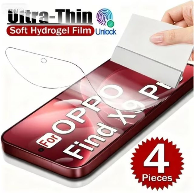 3-4 Stück Hydrogel-Displayschutzfolie für OPPO A3X A3 A5 A80 A6 Pro Find X9 Pro, transparent, weiche Schutzfolie ohne Glas - Bild 1