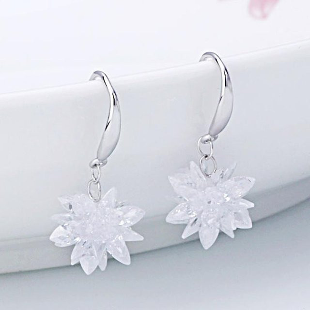 Ohrringe Allbestart, Kristall-Eisblume, Silber, Damen - Bild 1