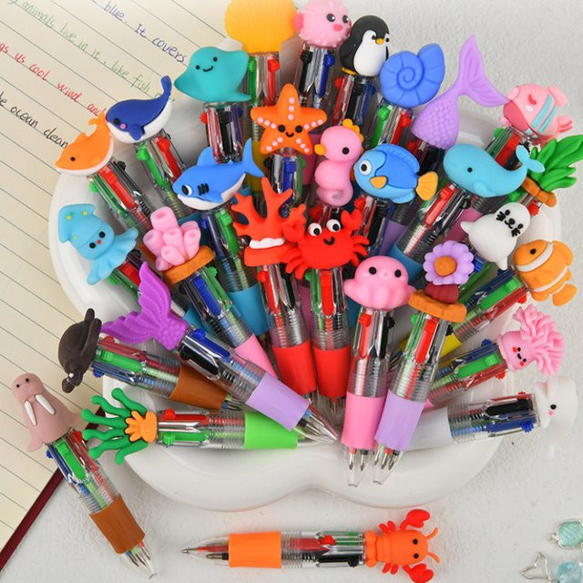 25er Set Kawaii Meerestiere 4-in-1 Kugelschreiber und Tintenstifte in Mehrfarbig für Kinder und die Schule - Bild 1