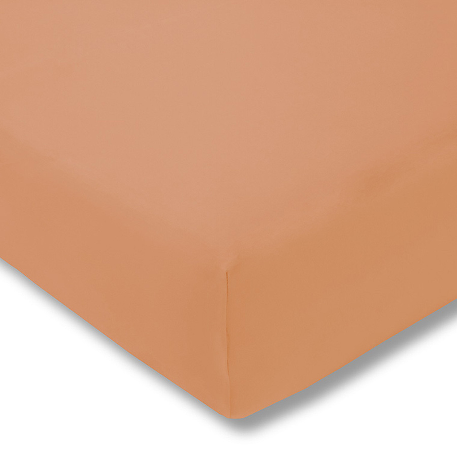 Estella Spannbetttuch aus Feinjersey in Orange, 150 x 200 cm - Bild 1