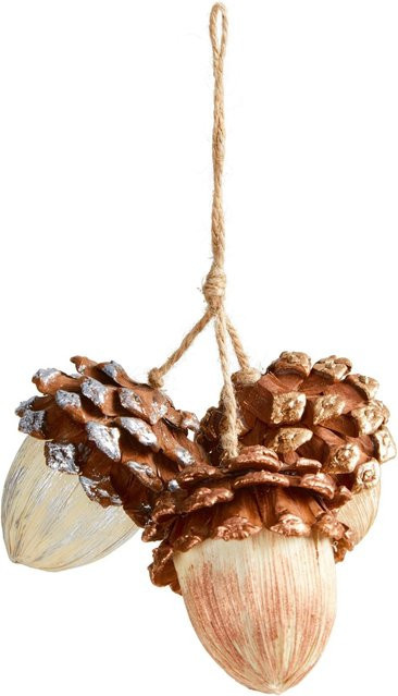 Modern Living Dekohänger Nuts in Braun und Naturfarben mit abstrakten Blättern und organischem Design - Bild 1