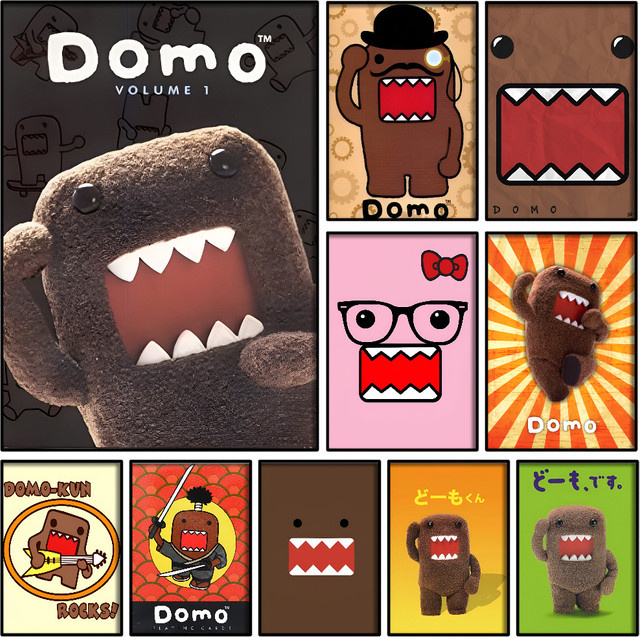 Wasserfestes Domo-Kun Wandposter von Kayou als selbstklebender Papieraufkleber zur Wanddekoration - Bild 1