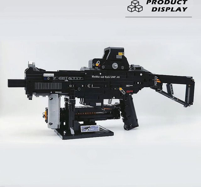 Yangkili Militärische UMP45-Modellbausteine, Pistole, Schwarz - Bild 1