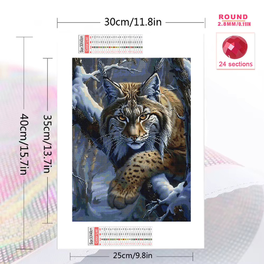 EverShine Diamant Mosaik Malerei Katze DIY Set mit runden Steinen in Multicolour, B/H: 30,0 x 20,0 cm - Bild 2