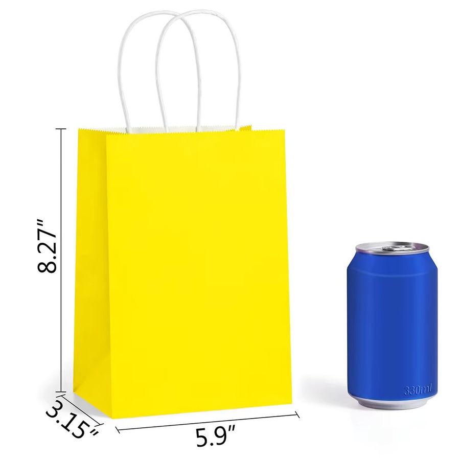 Bunte Geschenktüten aus Kraftpapier mit Griffen für Party, Geburtstag oder Hochzeit in Mehrfarben - Bild 6