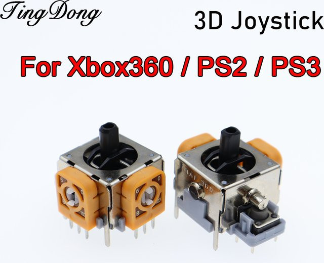 TingDong Ersatz-Analog-Joysticks für Xbox 360 und PlayStation 2/3 Controller, 3D-Sensor-Potentiometer Reparaturteile, Multicolor - Bild 1