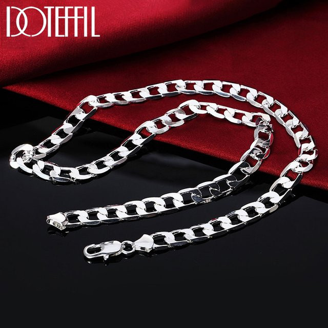 DOTEFFIL Halskette, 6mm, 40-75cm, Silber Farbe, Unisex - Bild 1