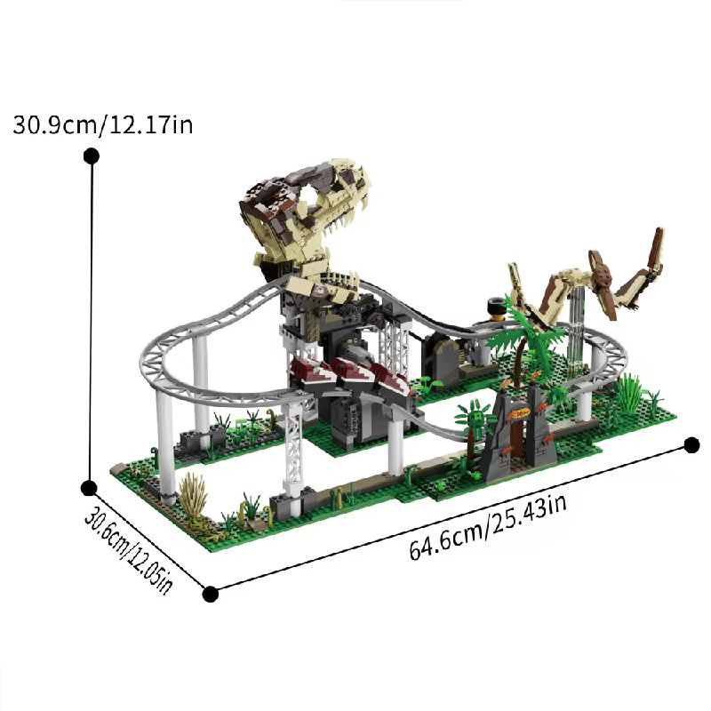 Kreative Expert MOC Dinosaurier Achterbahn, Bausteine, 1.291 Teile - Bild 5