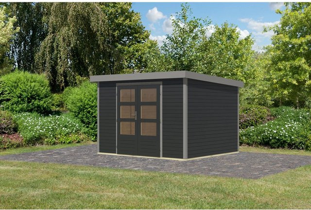 Karibu Gartenhaus Diego 5 C in Anthrazit/Grau, B: 298 cm, T: 209 cm, H: 242 cm - Bild 1