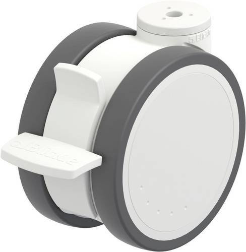 Blickle LKD-PATH 125K-11-FI Kunststoff-Doppelrolle in Grau und Weiß mit 125 mm Durchmesser und 125 kg Tragfähigkeit - Bild 1