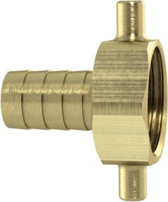 Riegler Schlauchverschraubung mit Überwurfmutter aus Messing in Gold/Messing, G 1/2 x 16 mm - Bild 1