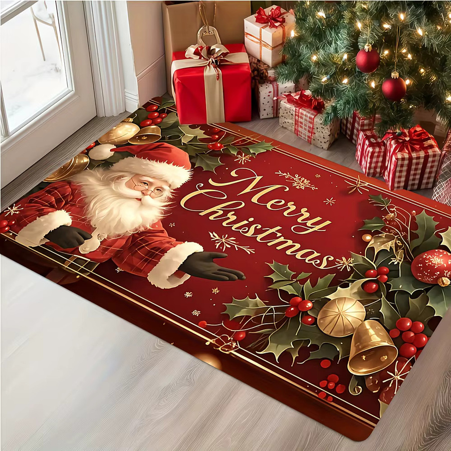 VIKAMA Weihnachtsmann Willkommensmatte für den Eingangsbereich, rot, B/T: 60 x 40 cm - Bild 6
