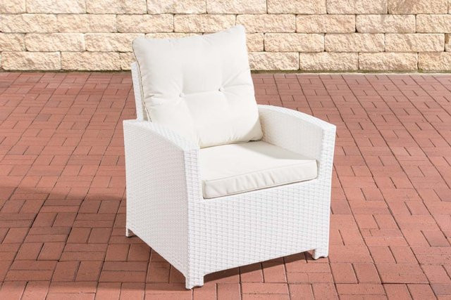 TPFGarden Sessel Fino Cremeweiß aus Rattan und Metall für den Garten - Bild 1