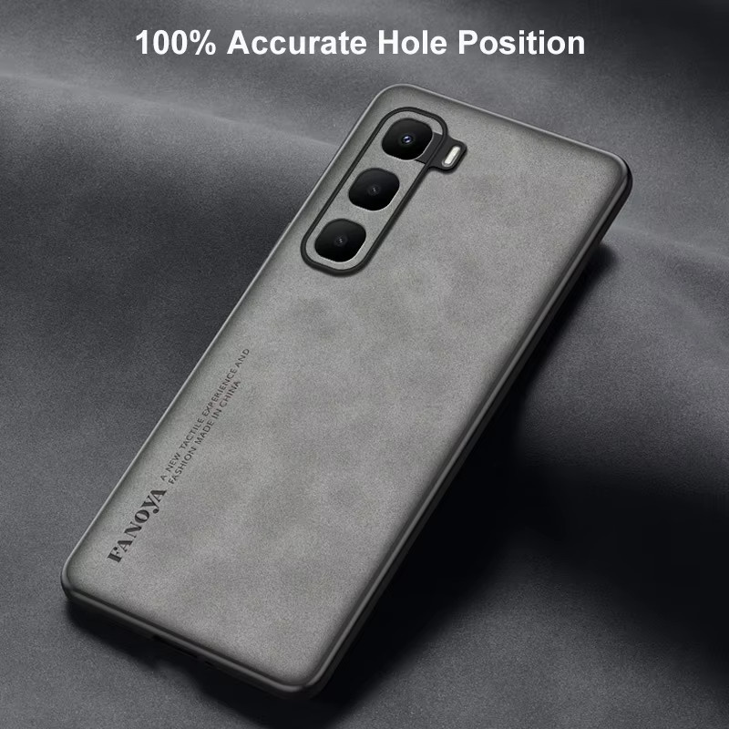 EUCAGR Luxus PU Leder Schutzhülle für Infinix Hot 60 5G und Infinix Hot 60i 4G in Schwarz - Bild 2