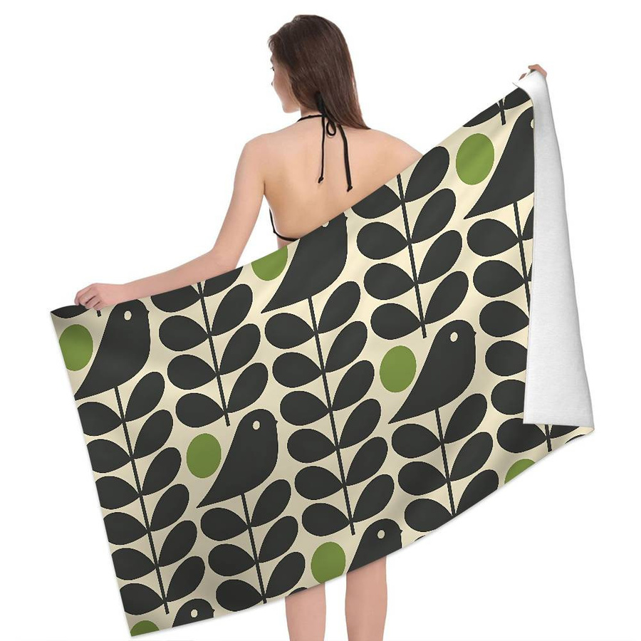 Orla Kiely Mikrofaser Strandtuch mit Blumenmuster, schnelltrocknend und saugfähig, Multicolour, 30 x 30 cm - Bild 5