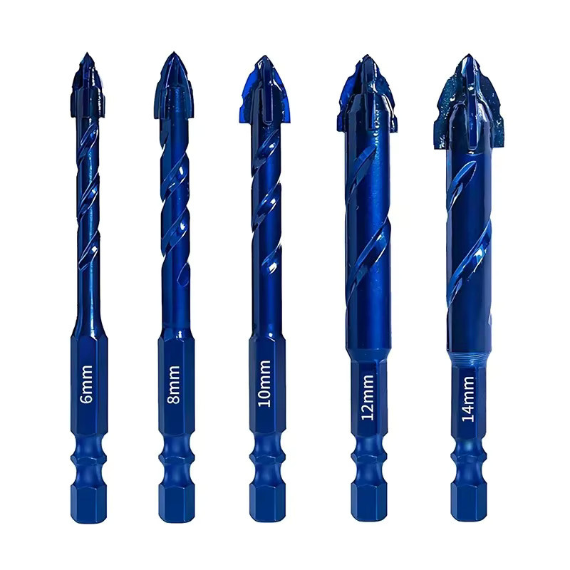 LUCHSHIY Steinbohrer-Set für Beton, Fliesen und Ziegel, Blau, 6–14 mm - Bild 6
