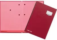 PAGNA Unterschriftenmappe de Luxe mit 20 Fächern in A4, Farbe: Pink/Rot - Bild 1