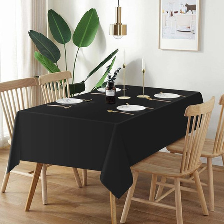 Rechteckige Tischdecke von LOVRTRAVEL in Schwarz für Konferenz, Hotel und Büro