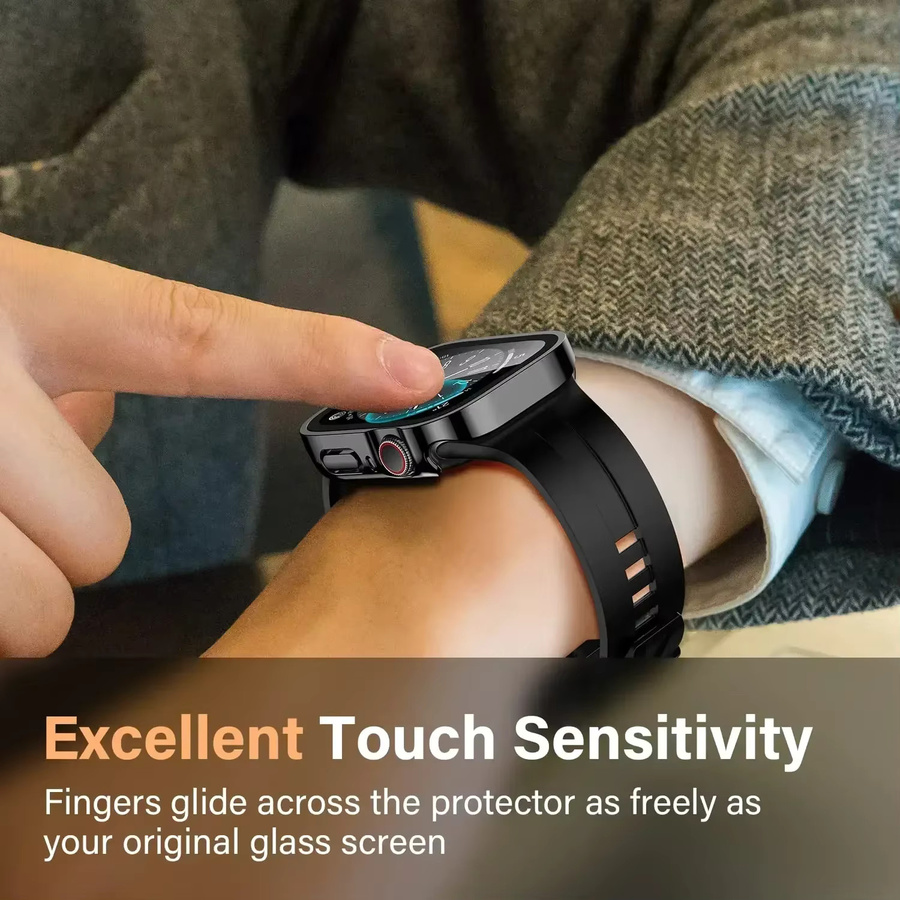 Apple Displayschutzfolie Glas, Apple Watch 10–11, gerade Kante - Bild 5