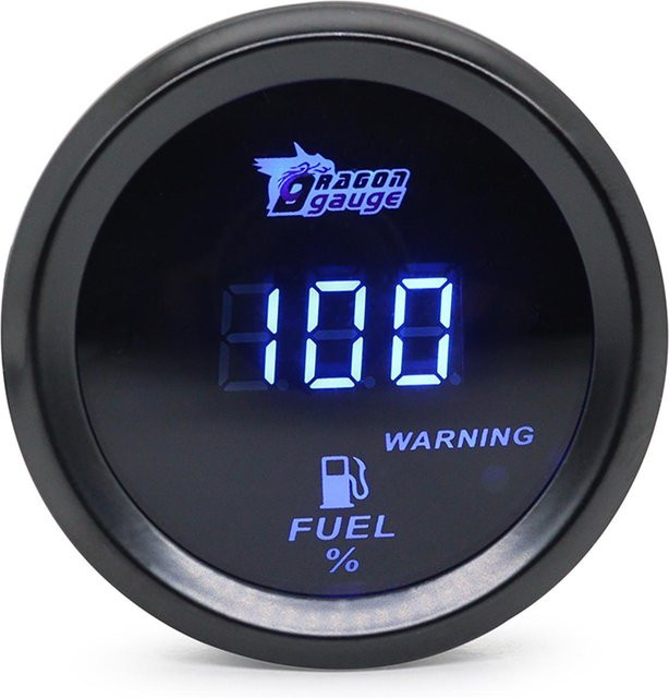 TOMTOP JMS Digitale Auto Tankanzeige mit 52 mm Digitalanzeige für 240-33 Ohm, 12 V, LED in Blau oder Rot - Bild 1