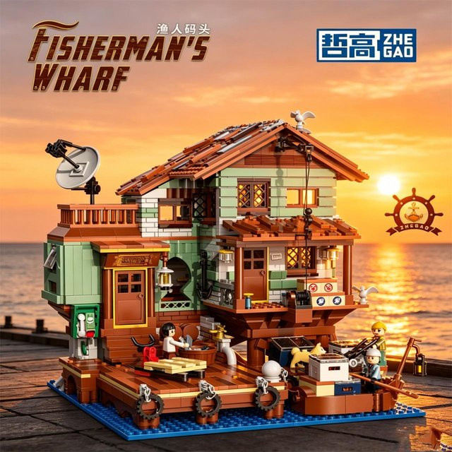 Linyi toy Fischerhaus Cottage Set - Bild 1