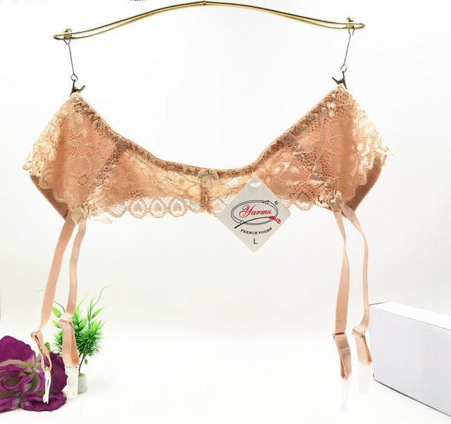 YIRAN Strumpfhalter Spitze, Damen, beige - Bild 1