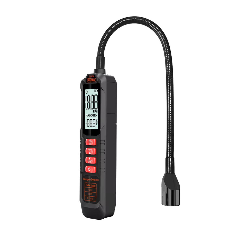 TIANSIQI Kältemittel-Gas-Lecksucher ZL77 für Klimaanlagen und HVAC, Messbereich 0–1000 ppm, kompatibel mit CFC, HFC, HCFC, HC und HFO - Bild 4