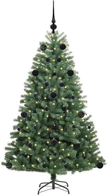 vidaXL Künstlicher Weihnachtsbaum mit 150 warmweißen LEDs, Grün, Höhe: 150 cm - Bild 1