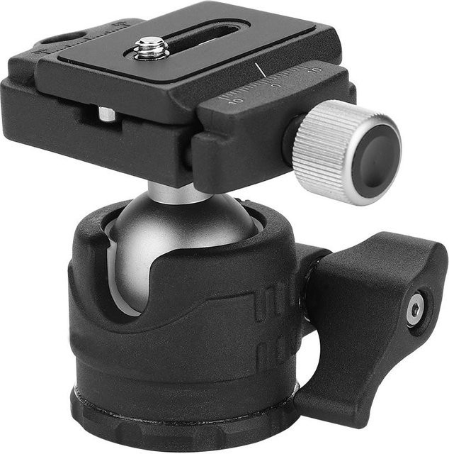 VELEDGE Mini-Kugelkopf aus Aluminiumlegierung für DSLR-Kamera-Stative, 360 Grad schwenkbar, Traglast 5 kg, grau - Bild 1